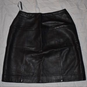 Vintage Genuine Leather Skirt